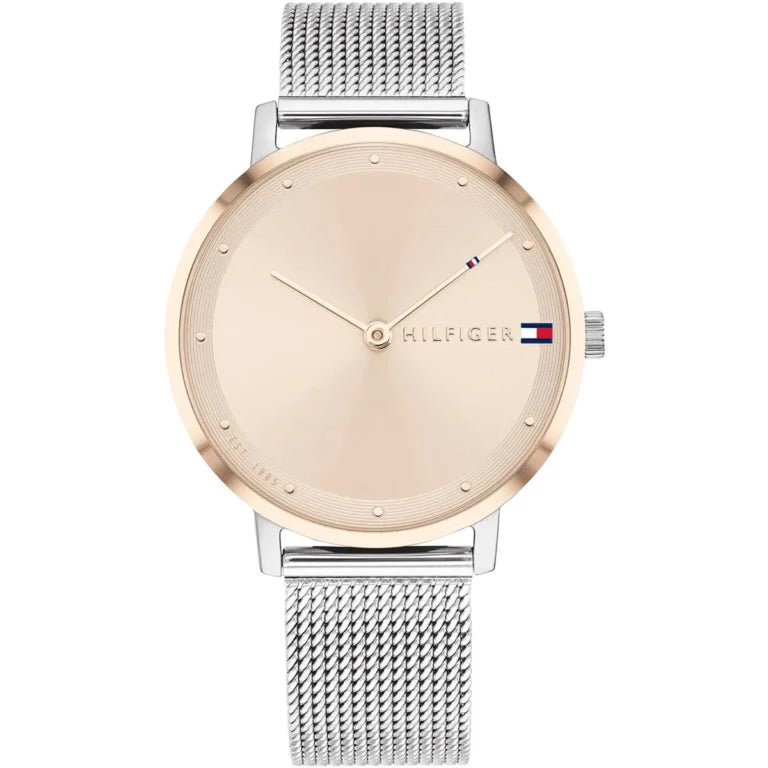 Tommy Hilfiger Pippa 1782151 35mm Women's Quartz Watch – Rose Gold & Silver Stainless Steel Mesh Bracelet