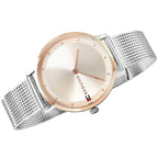 Tommy Hilfiger Pippa 1782151 35mm Women's Quartz Watch – Rose Gold & Silver Stainless Steel Mesh Bracelet