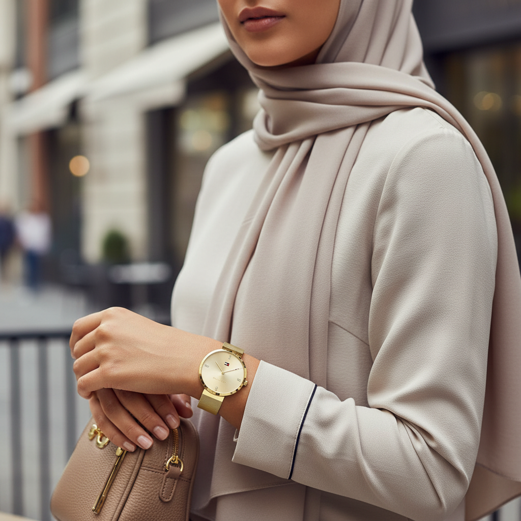 Tommy Hilfiger Liberty 1782217 35mm Women's Quartz Watch – Gold Sunray & Gold Stainless Steel Mesh Bracelet