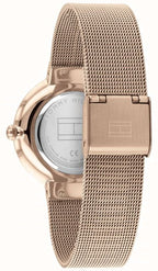 Tommy Hilfiger Liberty 1782218 35mm Women's Quartz Watch – Rose Gold Sunray & Rose Gold Stainless Steel Mesh Bracelet
