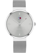 Tommy Hilfiger Liberty 1782220 35mm Women's Quartz Watch – Silver Sunray & Silver Stainless Steel Mesh Bracelet