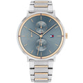 Tommy Hilfiger Jenna 1782298 38mm Women's Multi-Function Watch – Blue Sunray & Two-Tone Stainless Steel Bracelet
