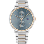 Tommy Hilfiger Jenna 1782298 38mm Women's Multi-Function Watch – Blue Sunray & Two-Tone Stainless Steel Bracelet