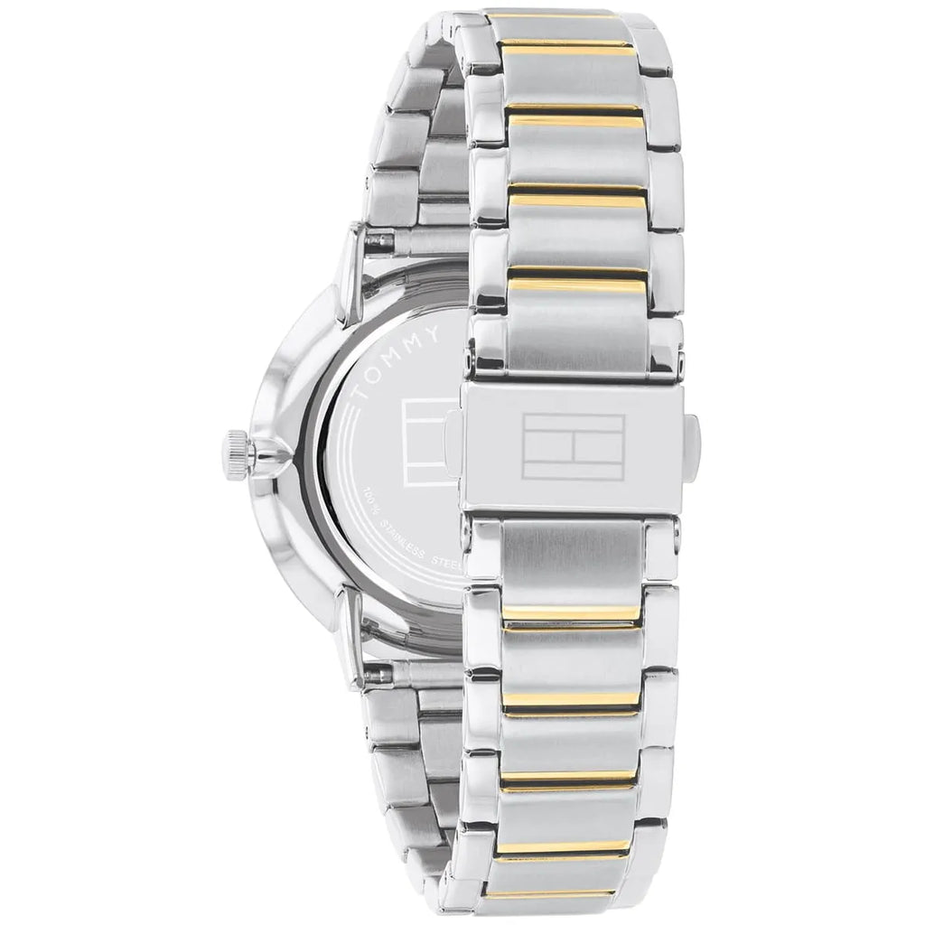 Tommy Hilfiger Jenna 1782299 40mm Women's Multi-Function Watch – Silver Sunray & Two-Tone Stainless Steel Bracelet