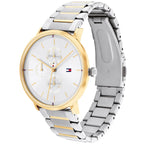 Tommy Hilfiger Jenna 1782299 40mm Women's Multi-Function Watch – Silver Sunray & Two-Tone Stainless Steel Bracelet