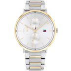 Tommy Hilfiger Jenna 1782299 40mm Women's Multi-Function Watch – Silver Sunray & Two-Tone Stainless Steel Bracelet