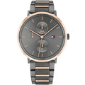 Tommy Hilfiger Jenna 1782300 38mm Women's Multi-Function Watch – Grey Sunray & Two-Tone Stainless Steel Bracelet