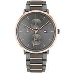 Tommy Hilfiger Jenna 1782300 38mm Women's Multi-Function Watch – Grey Sunray & Two-Tone Stainless Steel Bracelet