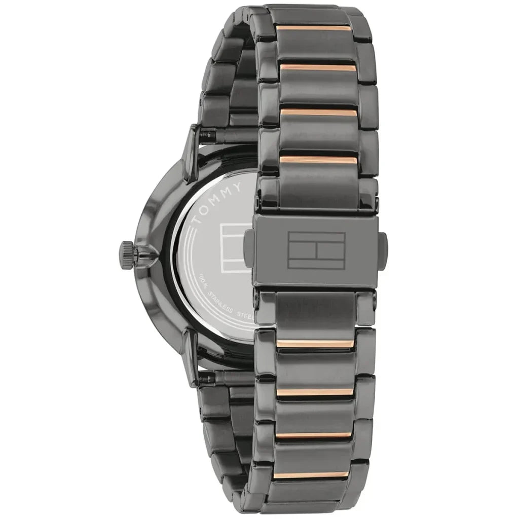 Tommy Hilfiger Jenna 1782300 38mm Women's Multi-Function Watch – Grey Sunray & Two-Tone Stainless Steel Bracelet