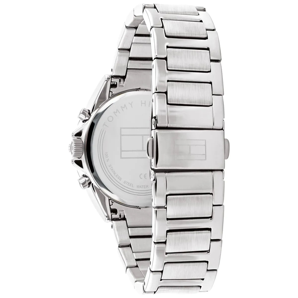 Tommy Hilfiger Kennedy 1782384 38mm Women's Multi-Function Watch – Silver Sunray & Silver Stainless Steel Bracelet