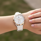 Tommy Hilfiger Kennedy 1782388 38mm Women's Multi-Function Watch – White & White Rubber Strap