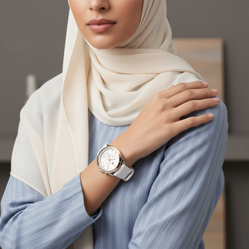 Tommy Hilfiger Kennedy 1782388 38mm Women's Multi-Function Watch – White & White Rubber Strap