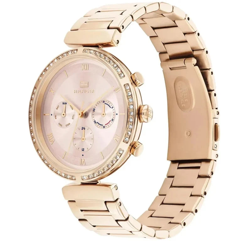 Tommy Hilfiger Luna 1782391 38mm Women's Multi-Function Watch – Rose Gold & Gold Stainless Steel Bracelet