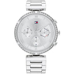 Tommy Hilfiger Luna 1782393 38mm Women's Multi-Function Watch – Silver Sunray & Silver Stainless Steel Bracelet