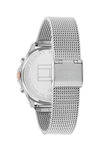 Tommy Hilfiger Quinn 1782416 38mm Women's Quartz Watch – Silver Semi-Skeleton & Silver Stainless Steel Mesh Bracelet