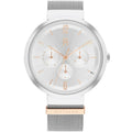 Tommy Hilfiger Lidia 1782537 40mm Women's Multi-Function Watch – Silver Sunray & Silver Stainless Steel Mesh Bracelet