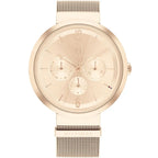 Tommy Hilfiger Lidia 1782538 40mm Women's Multi-Function Watch – Rose Gold Sunray & Rose Gold Stainless Steel Mesh Bracelet