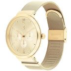 Tommy Hilfiger Lidia 1782539 40mm Women's Multi-Function Watch – Gold Sunray & Gold Stainless Steel Mesh Bracelet