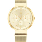 Tommy Hilfiger Lidia 1782539 40mm Women's Multi-Function Watch – Gold Sunray & Gold Stainless Steel Mesh Bracelet
