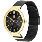 Tommy Hilfiger Lidia 1782540 40mm Women's Multi-Function Watch – Black Sunray & Black Stainless Steel Mesh Bracelet