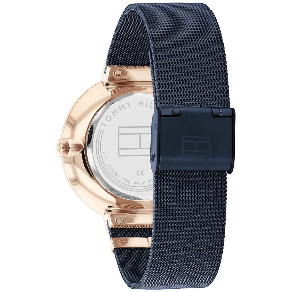 Tommy Hilfiger Lidia 1782541 40mm Women's Multi-Function Watch – Blue Sunray & Blue Stainless Steel Mesh Bracelet