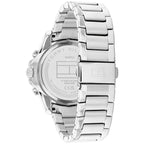 Tommy Hilfiger Lori 1782569 36mm Women's Quartz Watch – Blue Monogram & Silver Stainless Steel Bracelet