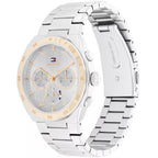 Tommy Hilfiger Tea 1782573 35mm Women's Multi-Function Watch – Silver Wavy & Two-Tone Stainless Steel Bracelet