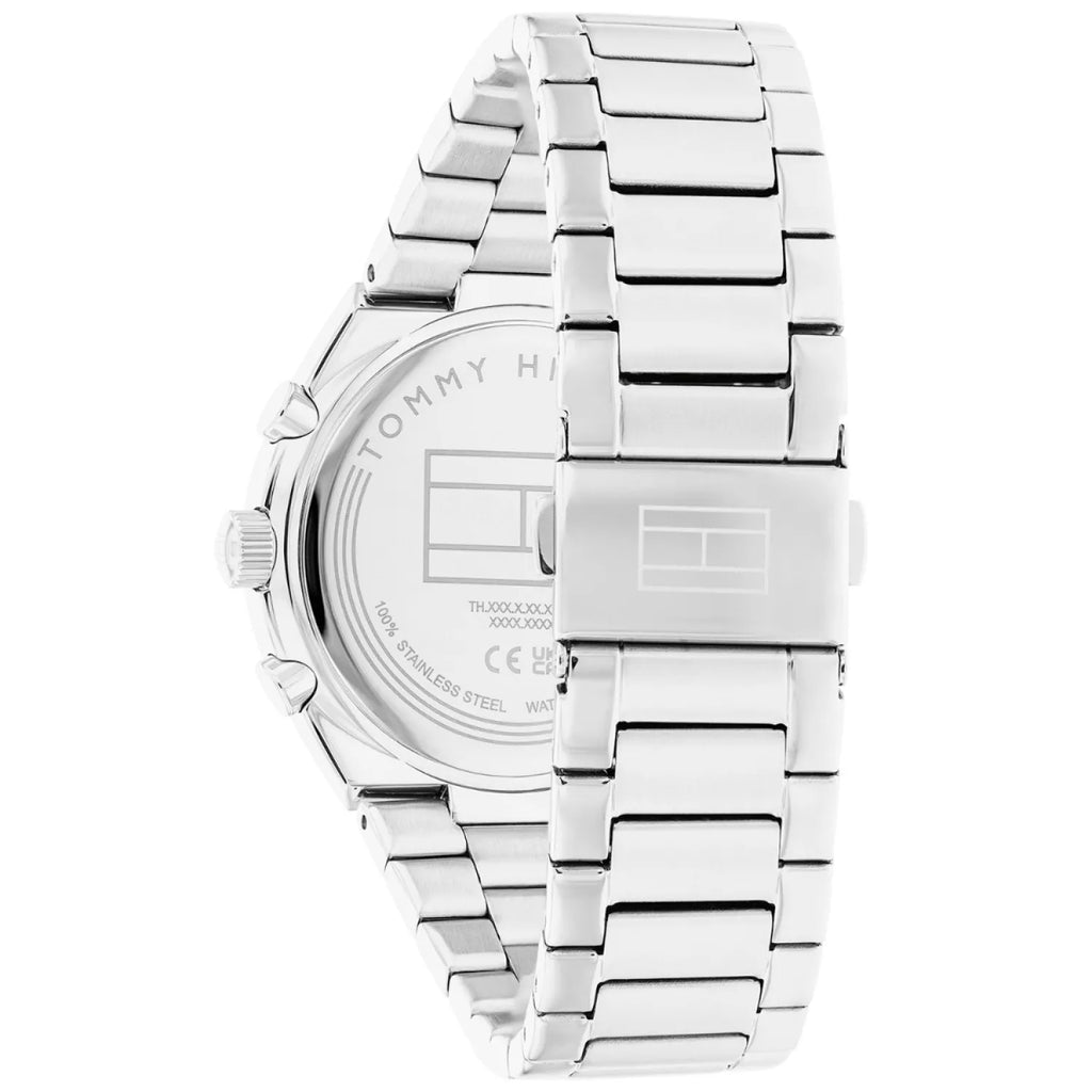 Tommy Hilfiger Tea 1782573 35mm Women's Multi-Function Watch – Silver Wavy & Two-Tone Stainless Steel Bracelet