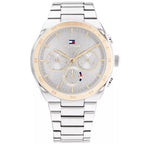 Tommy Hilfiger Tea 1782573 35mm Women's Multi-Function Watch – Silver Wavy & Two-Tone Stainless Steel Bracelet