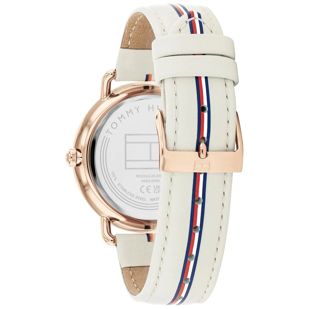 Tommy Hilfiger Lily 1782659 38mm Women's Multi-Function Watch – Beige & Beige Genuine Leather Strap