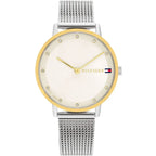 Tommy Hilfiger Pippa 1782667 35mm Women's Quartz Watch – White Sunray & Silver Stainless Steel Mesh Bracelet