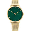 Tommy Hilfiger Pippa 1782668 35mm Women's Quartz Watch – Green Sunray & Gold Stainless Steel Mesh Bracelet