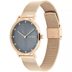 Tommy Hilfiger Pippa 1782669 35mm Women's Quartz Watch – Grey Sunray & Rose Gold Stainless Steel Mesh Bracelet