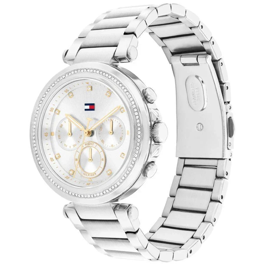 Tommy Hilfiger Emily 1782701 38mm Women's Multi-Function Watch – Silver & Silver Stainless Steel Bracelet