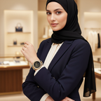 Tommy Hilfiger Emily 1782702 38mm Women's Multi-Function Watch – Black & Two-Tone Stainless Steel Bracelet