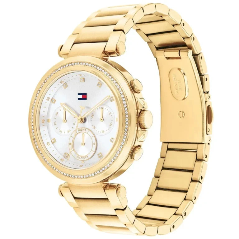 Tommy Hilfiger Emily 1782703 38mm Women's Multi-Function Watch – Silver & Gold Stainless Steel Bracelet