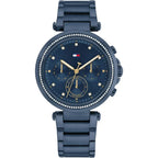 Tommy Hilfiger Emily 1782704 38mm Women's Multi-Function Watch – Navy Sunray & Navy Blue Stainless Steel Bracelet
