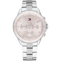 Tommy Hilfiger Mellie 1782706 40mm Women's Multi-Function Watch – Pink Sunray & Silver Stainless Steel Bracelet