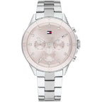 Tommy Hilfiger Mellie 1782706 40mm Women's Multi-Function Watch – Pink Sunray & Silver Stainless Steel Bracelet