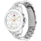 Tommy Hilfiger Mellie 1782707 40mm Women's Multi-Function Watch – White Sunray & Silver Stainless Steel Bracelet