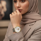 Tommy Hilfiger Monica 1782713 38mm Women's Multi-Function Watch – White Semi-Skeleton & Silver Stainless Steel Mesh Bracelet