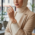 Tommy Hilfiger Monica 1782715 Women's Multi-Function Watch – Rose Gold Semi-Skeleton & Rose Gold Rubber Strap