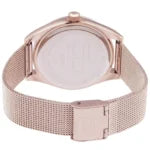 Tommy Hilfiger Monica 1782715 Women's Multi-Function Watch – Rose Gold Semi-Skeleton & Rose Gold Rubber Strap