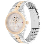 Tommy Hilfiger Monica 1782716 Women's Multi-Function Watch – Grey Semi-Skeleton & Two-Tone Stainless Steel Bracelet