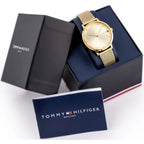 Tommy Hilfiger Pippa 1782728 35mm Women's Quartz Watch – Gold Sunray & Gold Stainless Steel Mesh Bracelet