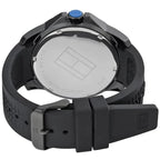 Tommy Hilfiger Cole 1790983 46mm Men's Multi-Function Watch – Black & Black Silicone Strap