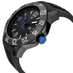 Tommy Hilfiger Cole 1790983 46mm Men's Multi-Function Watch – Black & Black Silicone Strap