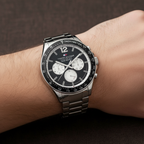 Tommy Hilfiger Luke 1791120 47mm Men's Multi-Function Watch – Black & Silver Stainless Steel Bracelet