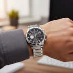 Tommy Hilfiger Trent 1791141 46mm Men's Multi-Function Watch – Black & Silver Stainless Steel Bracelet