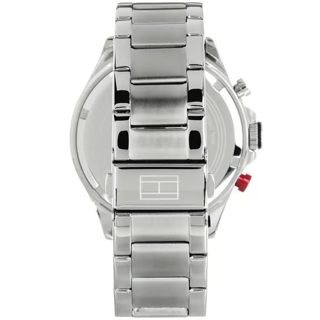 Tommy Hilfiger Hudson 1791228 44mm Men's Multi-Function Watch – Blue & Silver Stainless Steel Bracelet